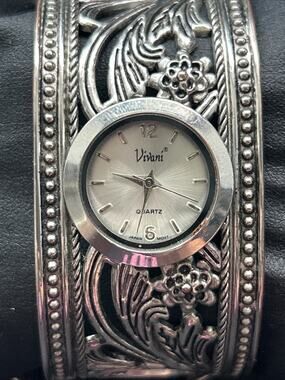 Vivani Silver Tone Women’s Bangle Watch